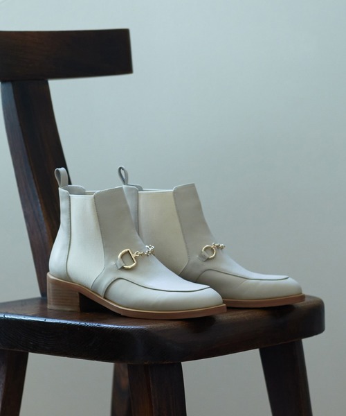 Au BANNISTER（オゥバニスター）の「【スノーソール】ビットサイドゴアブーツ（ブーツ・レディース・ブラック/ダークブラウン/アイボリー・38/39/35/36/37）」の2枚目の写真