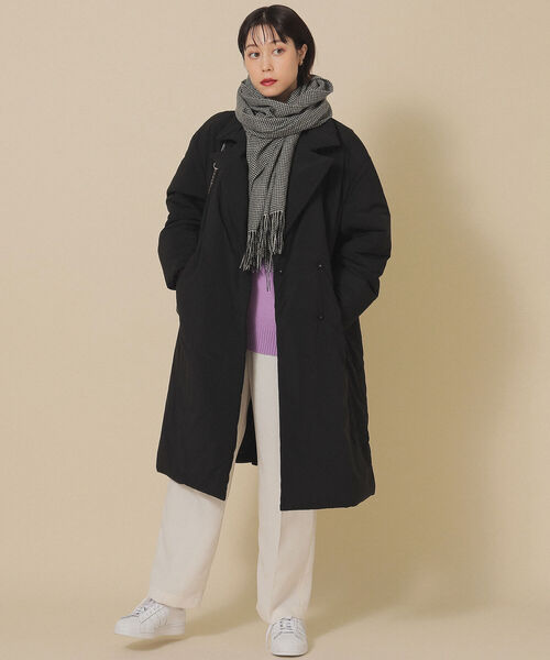 Ray BEAMS（レイビームス）の「Ray BEAMS / インサレーション チェスター コート（チェスターコート・レディース・ブラック/オフホワイト・ONE SIZE）」の10枚目の写真