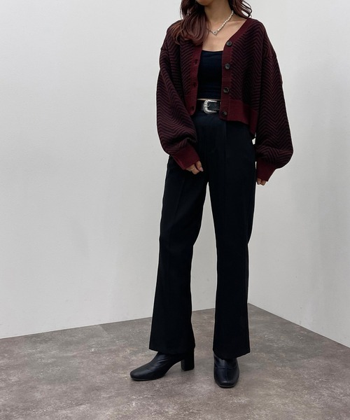 apres jour mignon(アプレジュールミニョン)の「ヘリンボーン柄カーディガン【ZOZOTOWN限定アイテム】(カーディガン/ボレロ・レディース・アイボリー/グリーン/ボルドー・フリー/X-LARGE)」の17枚目の写真