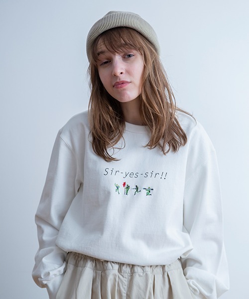 Universal Style Wear(ユニバーサルスタイルウェア)の「Universal Style Wear サーイエッサー ロンT(Tシャツ/カットソー・メンズ・ブラック/ホワイト・MEDIUM/LARGE/X-LARGE)」の2枚目の写真