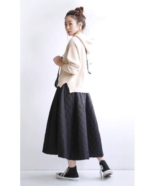 zootie（ズーティー）の「サニーヒート キルティングスカート（スカート・レディース・ブラック/アッシュブラウン・M）」の11枚目の写真