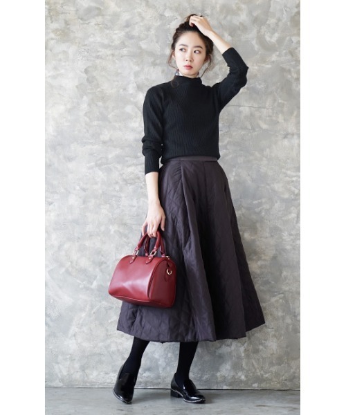 zootie（ズーティー）の「サニーヒート キルティングスカート（スカート・レディース・ブラック/アッシュブラウン・M）」の3枚目の写真