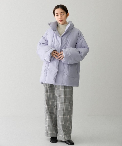 KBF（ケイビーエフ）の「エアコンダウンBIGジャケット（ダウンジャケット/コート・レディース・ベージュ/アイボリー/ブルー系その他・ONE）」の5枚目の写真