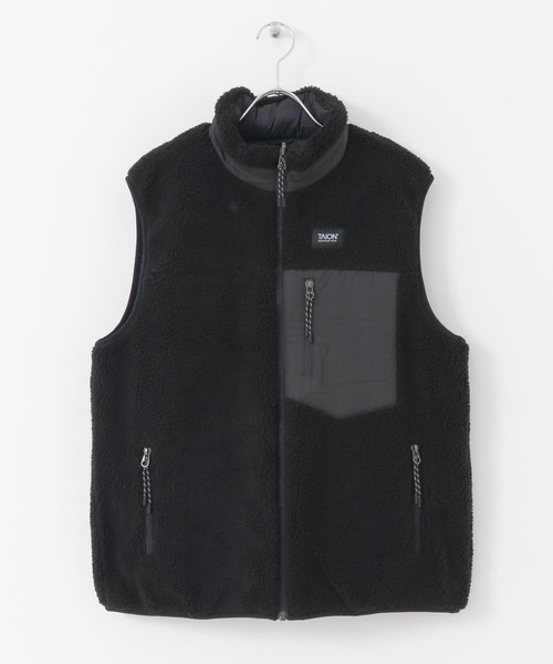 TAION(タイオン)の「TAION DOWNxBOA REVERSIBLE VEST(ダウンベスト・メンズ・ブラック/ネイビー/オリーブ/キャメル・MEDIUM/LARGE/X-LARGE)」の10枚目の写真