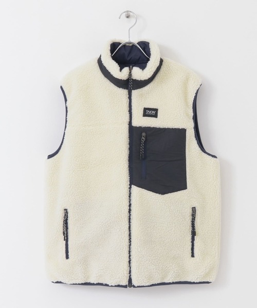 TAION(タイオン)の「TAION DOWNxBOA REVERSIBLE VEST(ダウンベスト・メンズ・ブラック/ネイビー/オリーブ/キャメル・MEDIUM/LARGE/X-LARGE)」の12枚目の写真