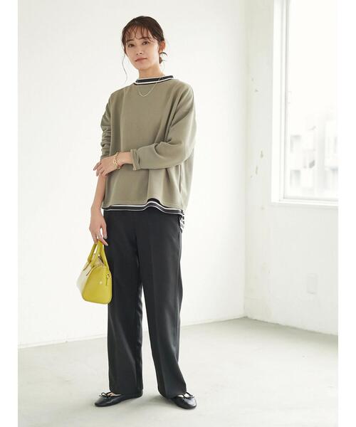 CRAFT STANDARD BOUTIQUE(クラフトスタンダードブティック)の「ポケット付きハイネックボーダーカットプルオーバー *(Tシャツ/カットソー・レディース・ベージュ/チャコールグレー/アイボリー/ピンク系その他2・FREE)」の12枚目の写真
