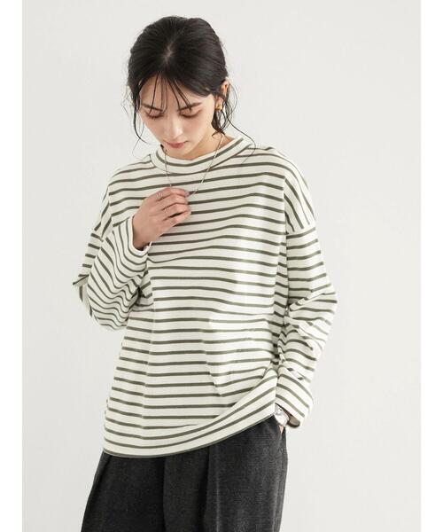 CRAFT STANDARD BOUTIQUE(クラフトスタンダードブティック)の「ポケット付きハイネックボーダーカットプルオーバー *(Tシャツ/カットソー・レディース・ベージュ/チャコールグレー/アイボリー/ピンク系その他2・FREE)」の19枚目の写真