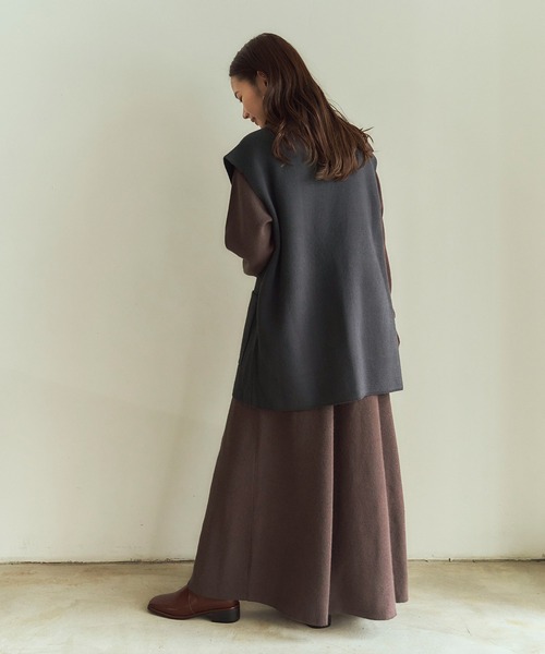 titivate（ティティベイト）の「ﾚｲﾔｰﾄﾞﾆｯﾄﾜﾝﾋﾟｰｽ（ワンピース・レディース・ベージュ/ベージュ系その他/ブラウン系その他・S/M）」の15枚目の写真