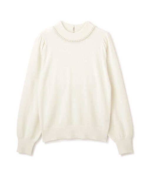 PROPORTION BODY DRESSING(プロポーションボディドレッシング)の「パールネックニット / 1211270111(ニット/セーター・レディース・パープル/ネイビー/ホワイト系その他・SMALL/MEDIUM)」の4枚目の写真