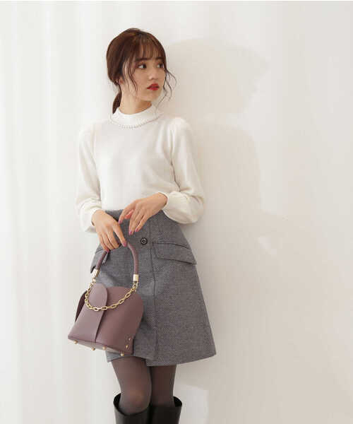 PROPORTION BODY DRESSING(プロポーションボディドレッシング)の「パールネックニット / 1211270111(ニット/セーター・レディース・パープル/ネイビー/ホワイト系その他・SMALL/MEDIUM)」の5枚目の写真