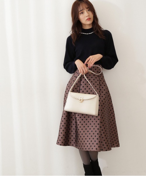 PROPORTION BODY DRESSING(プロポーションボディドレッシング)の「パールネックニット / 1211270111(ニット/セーター・レディース・パープル/ネイビー/ホワイト系その他・SMALL/MEDIUM)」の2枚目の写真