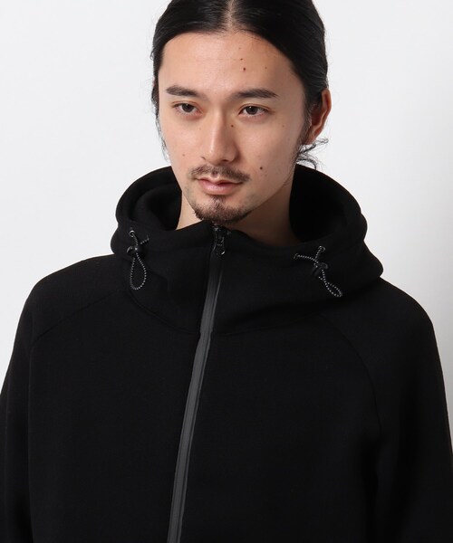 BASECONTROL（ベースコントロール）の「◆ニットフリース 止水ファスナー フードアウター（ブルゾン・メンズ・チャコールグレー/ブラック/アイボリー・01/02/03）」の5枚目の写真