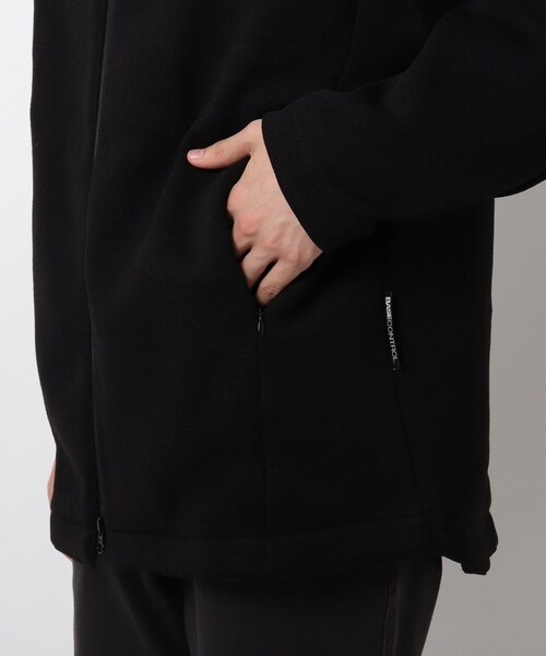 BASECONTROL（ベースコントロール）の「◆ニットフリース 止水ファスナー フードアウター（ブルゾン・メンズ・チャコールグレー/ブラック/アイボリー・01/02/03）」の6枚目の写真