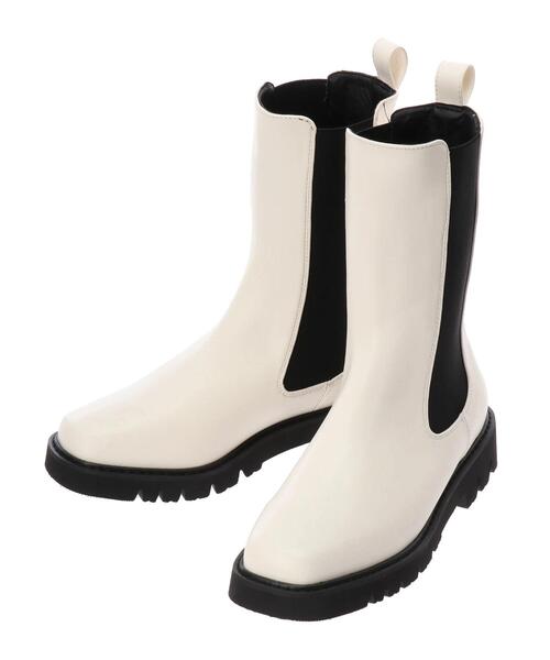 AMERICAN HOLIC（アメリカンホリック）の「サイドゴアブーツ（ブーツ・レディース・ブラック/アイボリー・S/L/M）」の10枚目の写真