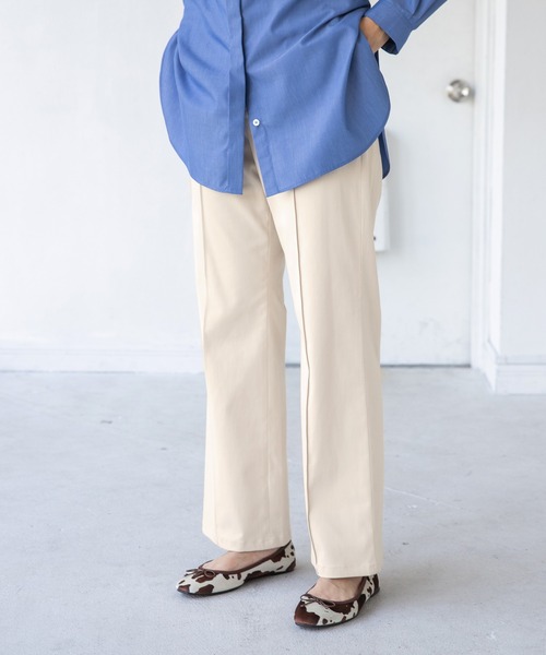 LEPSIM（レプシィム）の「ビキモウセミフレアパンツ　218819（チノパンツ・レディース・グリーン/オレンジ/アイボリー/グレー/カーキ・MEDIUM/SMALL/LARGE）」の2枚目の写真