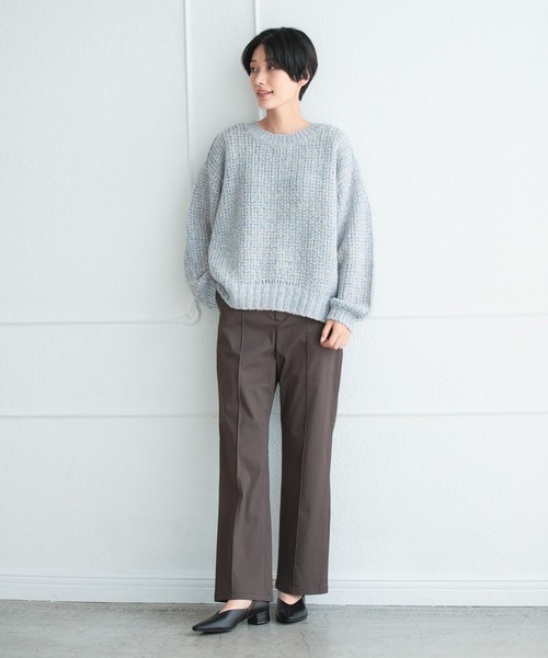 LEPSIM（レプシィム）の「ビキモウセミフレアパンツ　218819（チノパンツ・レディース・グリーン/オレンジ/アイボリー/グレー/カーキ・MEDIUM/SMALL/LARGE）」の7枚目の写真