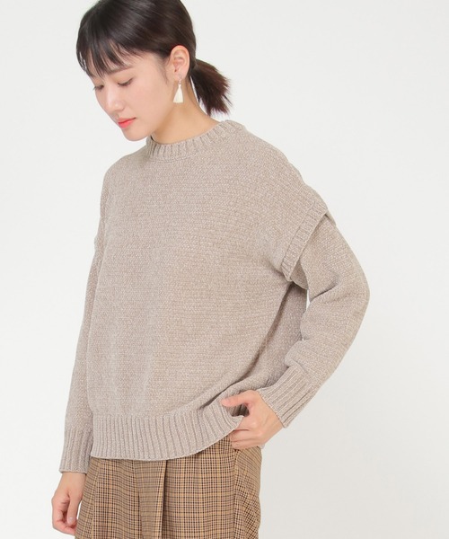ikka（イッカ）の「モールニット袖デザインプルオーバー（ニット/セーター・レディース・オフホワイト/チャコール/ブラウン系その他/ミント・M/L）」の21枚目の写真