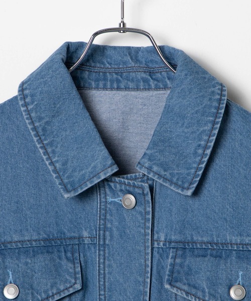 WEGO(ウィゴー)の「WEGO/カラーショートジャケット(デニムジャケット・レディース・ブラック/ライトインディゴブルー/ケリー・FREE)」の17枚目の写真