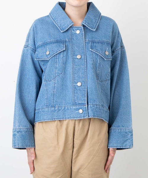 WEGO(ウィゴー)の「WEGO/カラーショートジャケット(デニムジャケット・レディース・ブラック/ライトインディゴブルー/ケリー・FREE)」の20枚目の写真