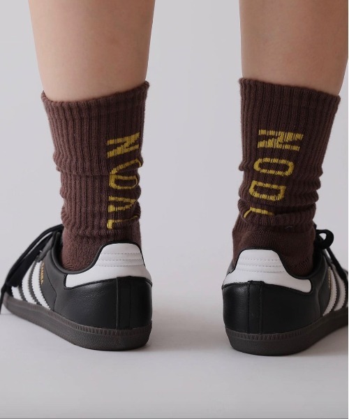 NODAL(ノーダル)の「NODAL / ノーダル LOGO SOCKSロゴソックス(ユニセックス)(ソックス/靴下・メンズ・ピンク/ホワイト/グレー/ブラック/サックスブルー/ヘザーグレー/オリーブドラブ/イエロー/レッド/ライトブルー/オレンジ/ネイビー/パープル/ブラウン/ブラック系その他/ホワイト系その他/エメラルド/ライトイエロー/アッシュグレー/ダークブルー/ワイン/アイボリー/クリーム/アクア/ダークブラウン/オートミール/ミント/キャメル/ダークネイビー・FREE)」の9枚目の写真