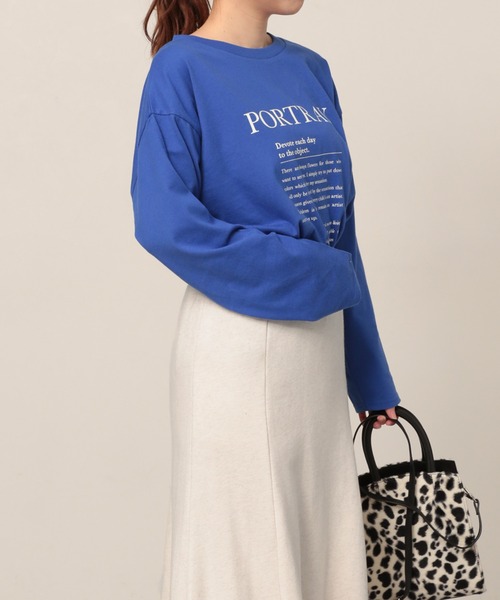 Heather(ヘザー)の「LOGOロンTEE 258154(Tシャツ/カットソー・レディース・ホワイト/イエロー/ブルー・FREE)」の3枚目の写真