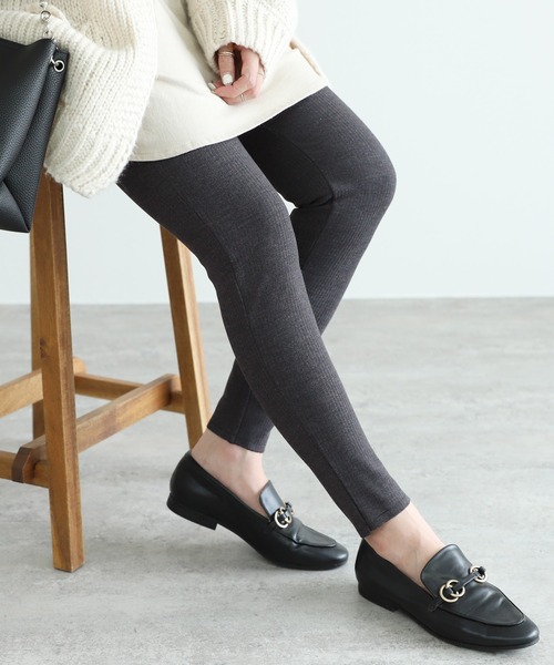 reca(レカ)の「裏起毛ボンディングリブレギンス(レギンス/スパッツ・レディース・ブラック/ベージュ/チャコール・FREE)」の3枚目の写真