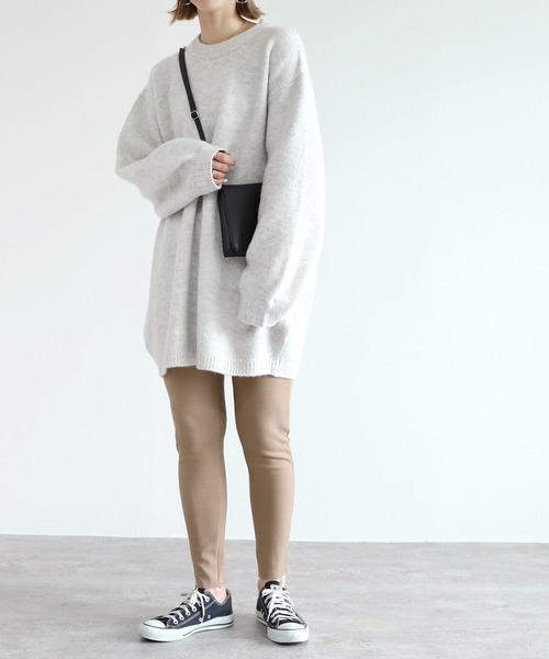 reca(レカ)の「裏起毛ボンディングリブレギンス(レギンス/スパッツ・レディース・ブラック/ベージュ/チャコール・FREE)」の9枚目の写真