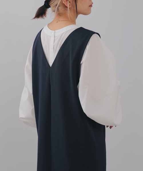 ap retro(アプレトロ)の「【apretro】ボリュームスリーブシャツブラウス 前後2WAY(シャツ/ブラウス・レディース・ホワイト/ブラック/ストライプ・FREE)」の12枚目の写真