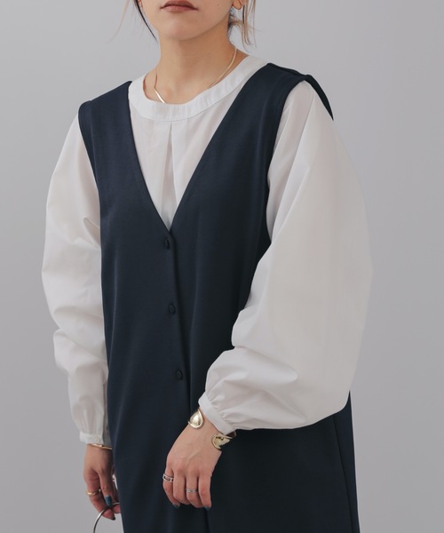 ap retro(アプレトロ)の「【apretro】ボリュームスリーブシャツブラウス 前後2WAY(シャツ/ブラウス・レディース・ホワイト/ブラック/ストライプ・FREE)」の9枚目の写真