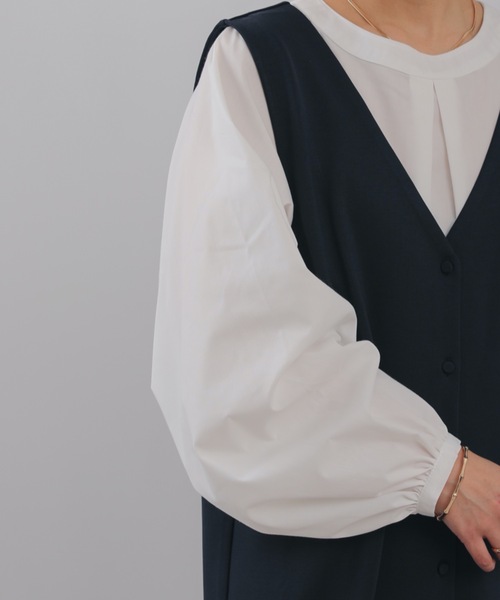 ap retro(アプレトロ)の「【apretro】ボリュームスリーブシャツブラウス 前後2WAY(シャツ/ブラウス・レディース・ホワイト/ブラック/ストライプ・FREE)」の13枚目の写真