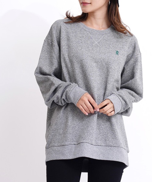 GIORDANO（ジョルダーノ）の「[ GIORDANO ] コットンクルーネック裏毛スウェット(トレーナー)（スウェット・レディース・ベージュ系その他/グレー系その他/ホワイト系その他/ブラック/ブラック系その他/ネイビー/杢グレー/ブラウン/レッド/イエロー/ダークグリーン/ライトグレー/グリーン/パープル/グレー/カーキ/ブルー/ブルー系その他/グリーン系その他・SMALL/MEDIUM/X-LARGE/LARGE/XX-LARGE）」の7枚目の写真