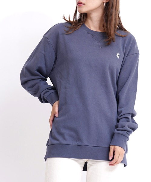 GIORDANO（ジョルダーノ）の「[ GIORDANO ] コットンクルーネック裏毛スウェット(トレーナー)（スウェット・レディース・ベージュ系その他/グレー系その他/ホワイト系その他/ブラック/ブラック系その他/ネイビー/杢グレー/ブラウン/レッド/イエロー/ダークグリーン/ライトグレー/グリーン/パープル/グレー/カーキ/ブルー/ブルー系その他/グリーン系その他・SMALL/MEDIUM/X-LARGE/LARGE/XX-LARGE）」の14枚目の写真