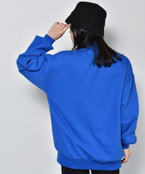 RETRO GIRL（レトロガール）の「ロゴ刺繍起毛トレーナー（スウェット・レディース・ダークブラウン/レッド/ブルー・FREE）」の8枚目の写真