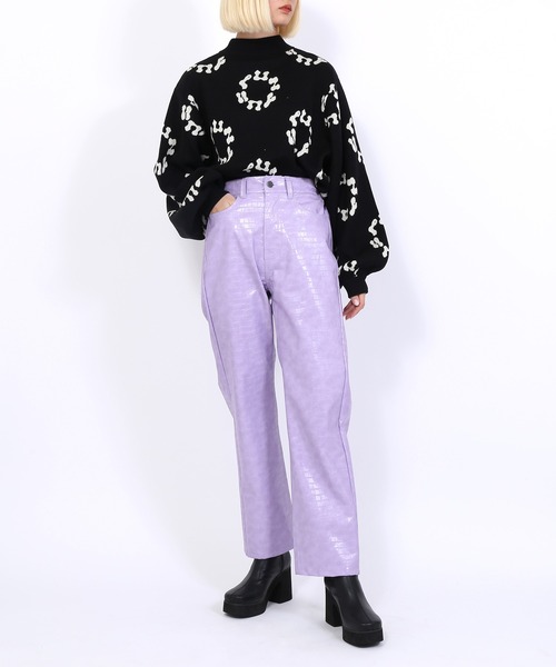 PUNYUS（プニュズ）の「フェィクレザーパンツ（その他パンツ・レディース・ブラック/ライトパープル・2/4/1/3）」の15枚目の写真