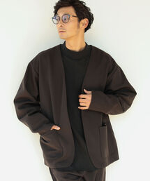 B:MING by BEAMS | B:MING by BEAMS / ダブルフェイス ノーカラー ジャケット(セットアップ対応)(その他アウター)