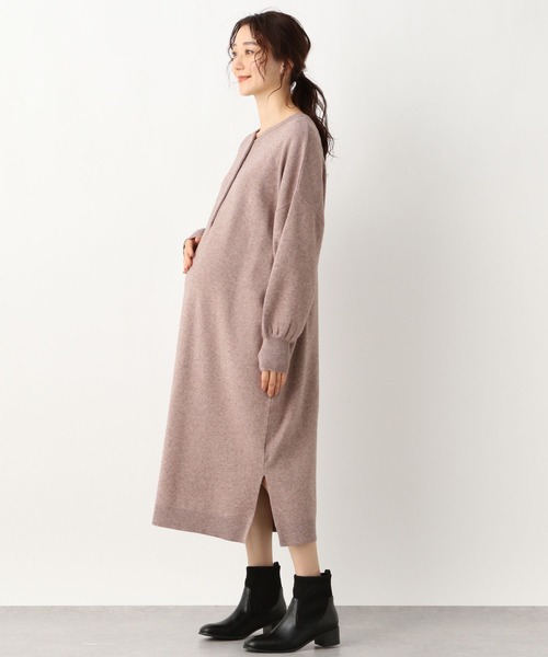 LEPSIM（レプシィム）の「マタニティ／12ゲージWAYヘンリーワンピース（マタニティウェア/グッズ・レディース・ベージュ/ブラウン/ブルー・FREE）」の8枚目の写真