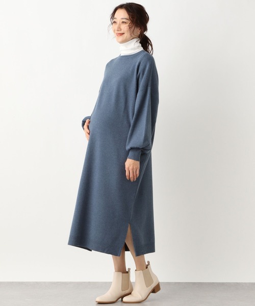 LEPSIM（レプシィム）の「マタニティ／12ゲージWAYヘンリーワンピース（マタニティウェア/グッズ・レディース・ベージュ/ブラウン/ブルー・FREE）」の11枚目の写真