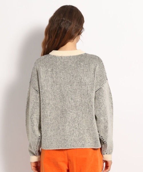 niko and...（ニコアンド）の「洗える配色片畦編みニットプルオーバー（ニット/セーター・レディース・ブラック/グリーン/イエロー・FREE）」の10枚目の写真