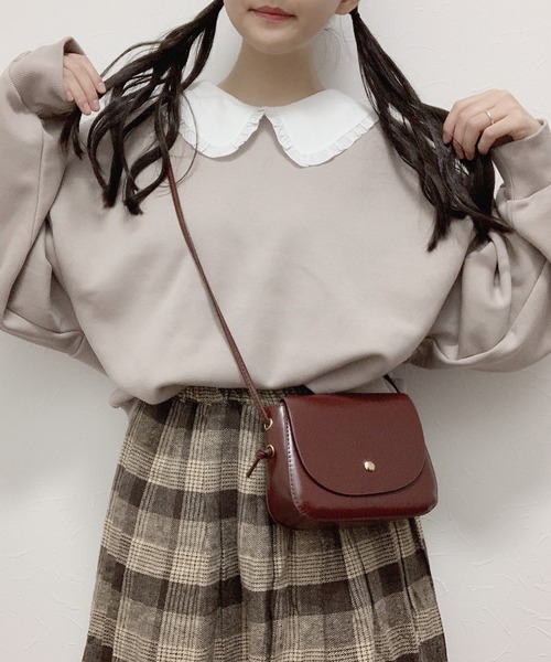 Cham.（チャム）の「チェックスカート(モカ)（スカート・レディース・ブラウン・FREE）」の6枚目の写真