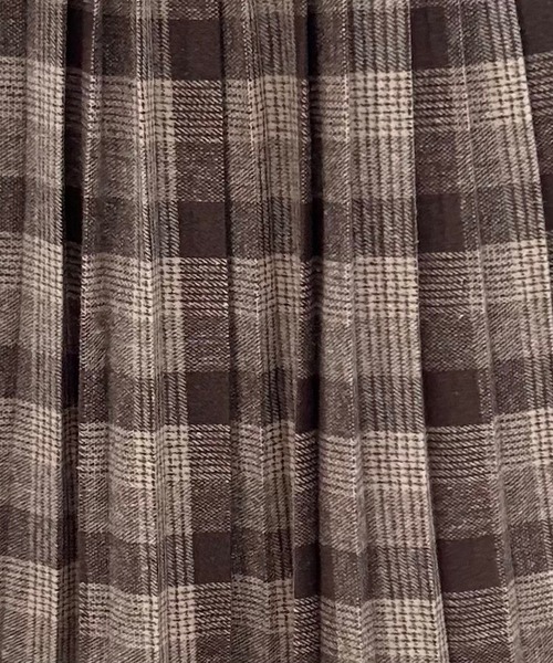 Cham.（チャム）の「チェックスカート(モカ)（スカート・レディース・ブラウン・FREE）」の9枚目の写真