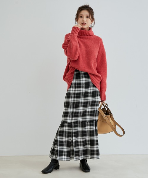 VIS（ビス）の「チェックアソートマーメイドスカート（スカート・レディース・ブラック/ベージュ/ブラック系その他・S/M）」の4枚目の写真