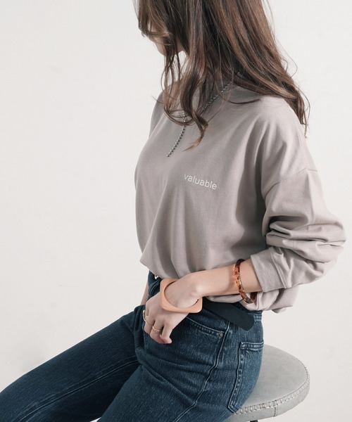 Fizz（フィズ）の「【Fizz/フィズ】　フォトプリントビッグロンT（Tシャツ/カットソー・レディース・グレイッシュベージュ/ベージュ/ブラック/ホワイト・M）」の3枚目の写真