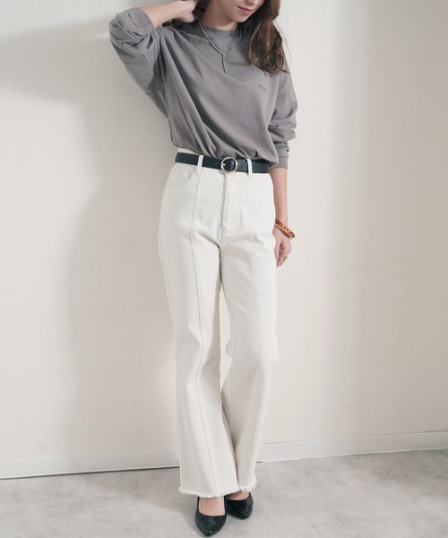 Fizz（フィズ）の「【Fizz/フィズ】　フォトプリントビッグロンT（Tシャツ/カットソー・レディース・グレイッシュベージュ/ベージュ/ブラック/ホワイト・M）」の11枚目の写真