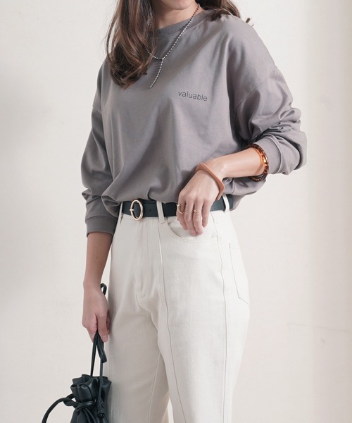 Fizz（フィズ）の「【Fizz/フィズ】　フォトプリントビッグロンT（Tシャツ/カットソー・レディース・グレイッシュベージュ/ベージュ/ブラック/ホワイト・M）」の21枚目の写真
