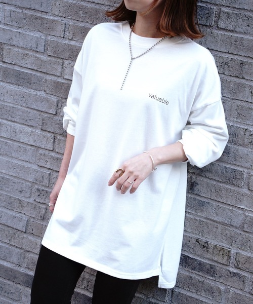 Fizz（フィズ）の「【Fizz/フィズ】　フォトプリントビッグロンT（Tシャツ/カットソー・レディース・グレイッシュベージュ/ベージュ/ブラック/ホワイト・M）」の19枚目の写真
