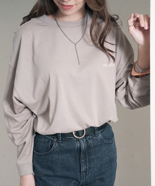 Fizz（フィズ）の「【Fizz/フィズ】　フォトプリントビッグロンT（Tシャツ/カットソー・レディース・グレイッシュベージュ/ベージュ/ブラック/ホワイト・M）」の22枚目の写真