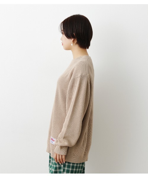 RODEO CROWNS WIDE BOWL(ロデオクラウンズワイドボウル)の「SHARE アゼニットトップス(ニット/セーター・レディース・ネイビー/ベージュ/グリーン・FREE)」の5枚目の写真