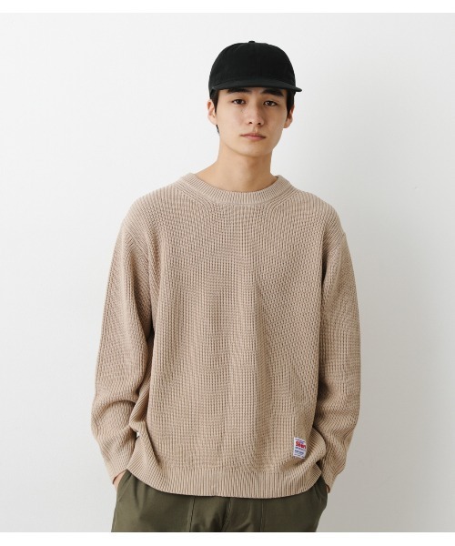 RODEO CROWNS WIDE BOWL(ロデオクラウンズワイドボウル)の「SHARE アゼニットトップス(ニット/セーター・レディース・ネイビー/ベージュ/グリーン・FREE)」の7枚目の写真