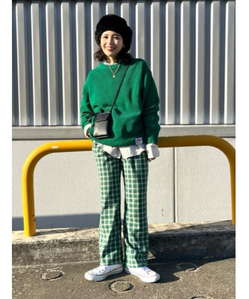 RODEO CROWNS WIDE BOWL(ロデオクラウンズワイドボウル)の「SHARE アゼニットトップス(ニット/セーター・レディース・ネイビー/ベージュ/グリーン・FREE)」の21枚目の写真