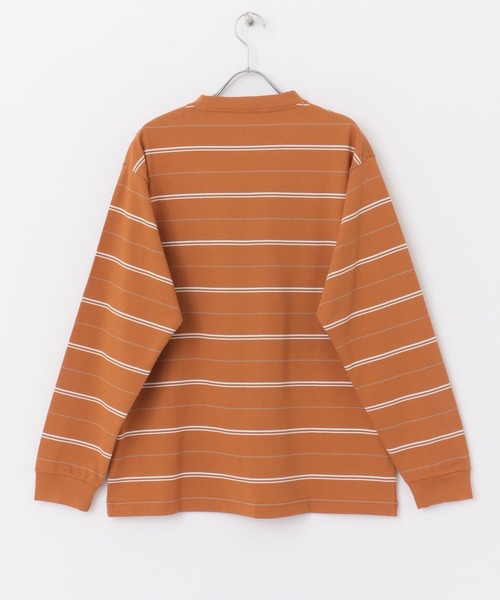 URBAN RESEARCH DOORS（アーバンリサーチドアーズ）の「MVS天竺ボーダーロングスリーブTシャツ（Tシャツ/カットソー・メンズ・ホワイト系その他/オレンジ・38/40）」の22枚目の写真